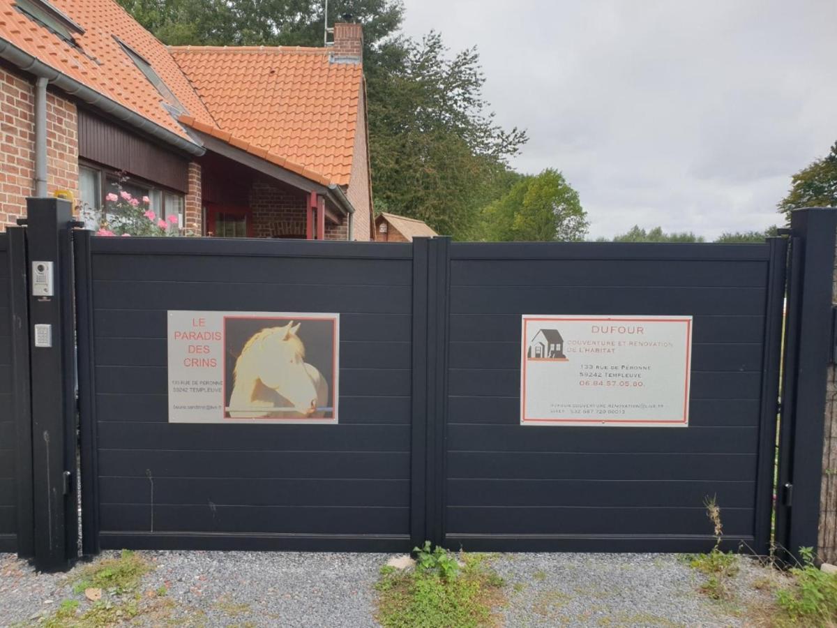 Ferienwohnung Au Paradis Des Crins Studio Rez De Chaussee Avec Jardin Et Un Autre Studio En Duplex Avec Terrasse Templeuve-en-Pevele Exterior foto